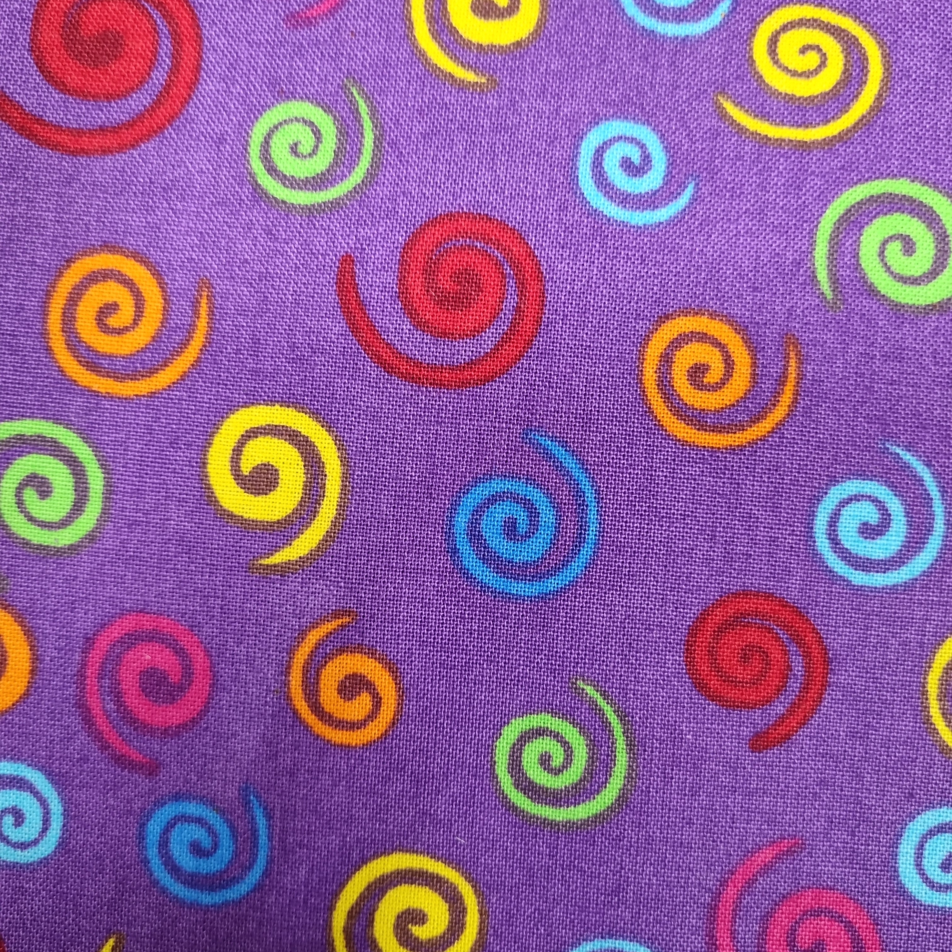 Purple Spirals Backing