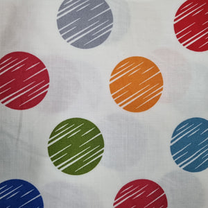 Rainbow Circles on white Backing