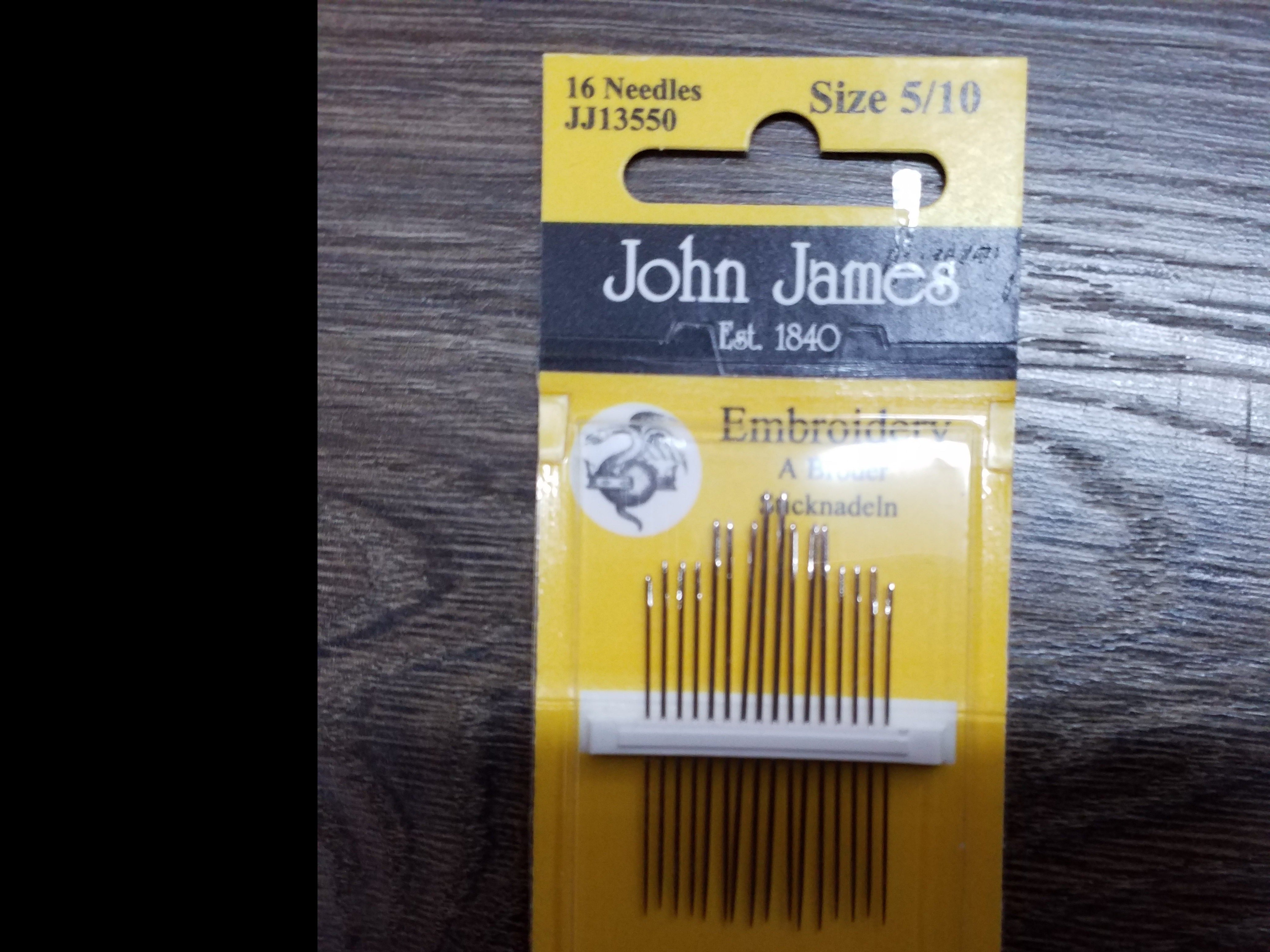 JJ Embroidery Needles Size 5/10