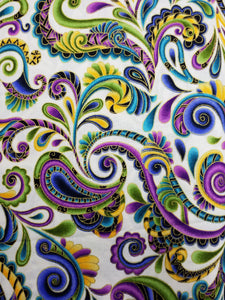 Swirl Paisley - Indigo/White