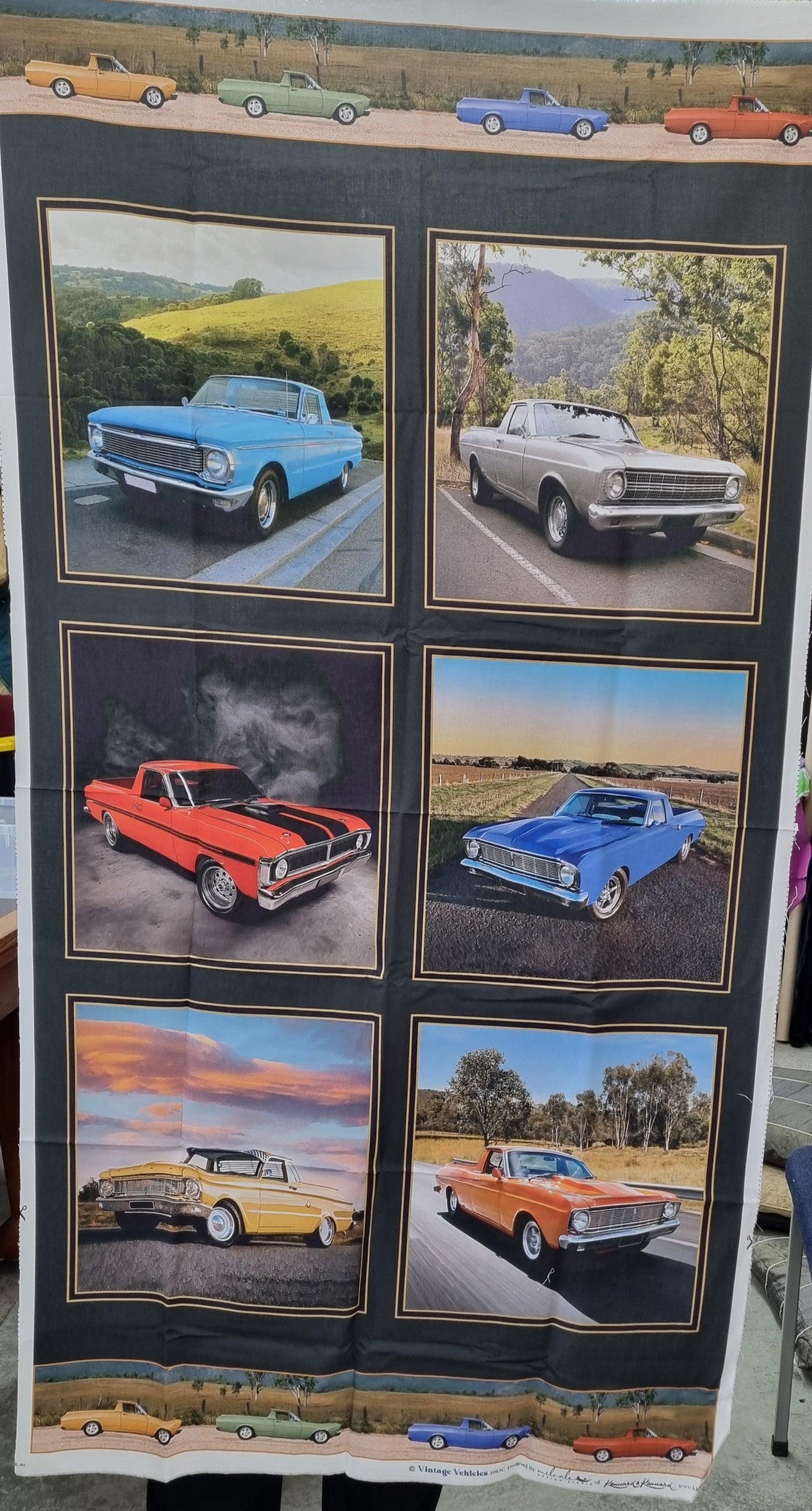 Vintage Vehicles 24" panel