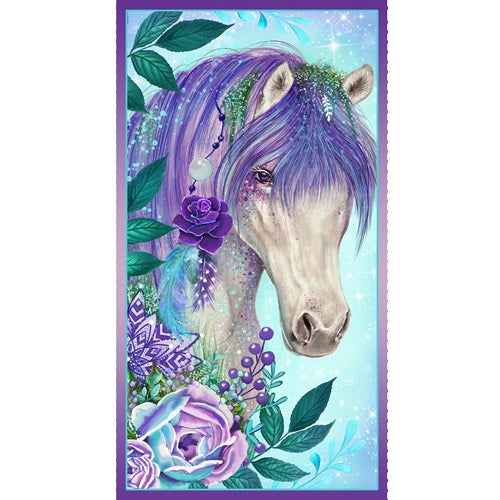 Gypsy Violet: Horse Panel 24"