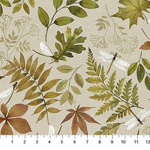 Natural Elements - Leaf & dragonfly