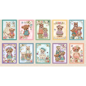 Bear Family Vignettes Blocks - Tan