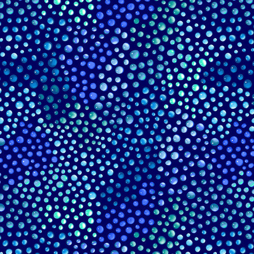 Rainbow Droplets 108" - Blue Backing