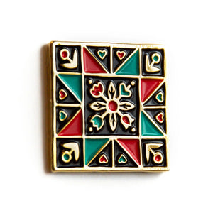 Quilt Block - Enamel Pin
