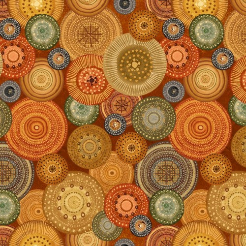 Large Medallions - Rust