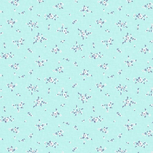 Louisa Petite Floral - Aqua