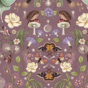 Nocturnal Garden-Lunar Moths-Aubergine