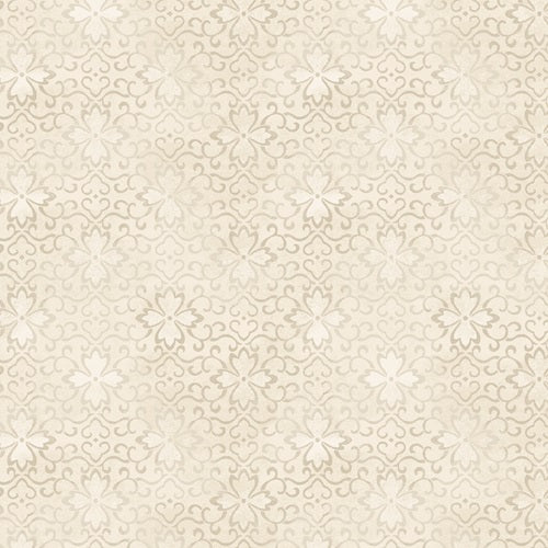 Purely Neutral: Floral Scroll - Ivory