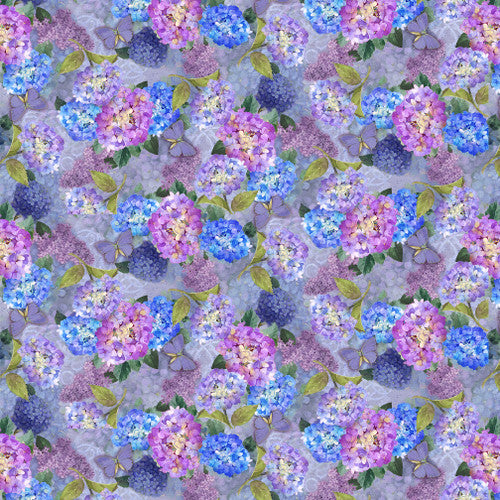 Secret Garden- Hydrangeas Texture - Periwinkle
