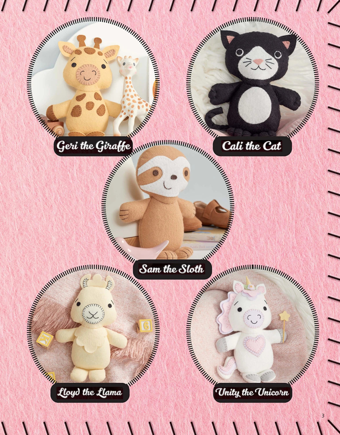 Simple Sewn Felt Animals