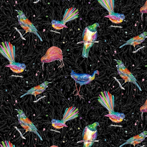 Splash of colour - 102 Birds black