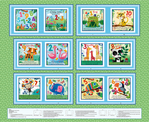 Zoo Crew book Panel 36"