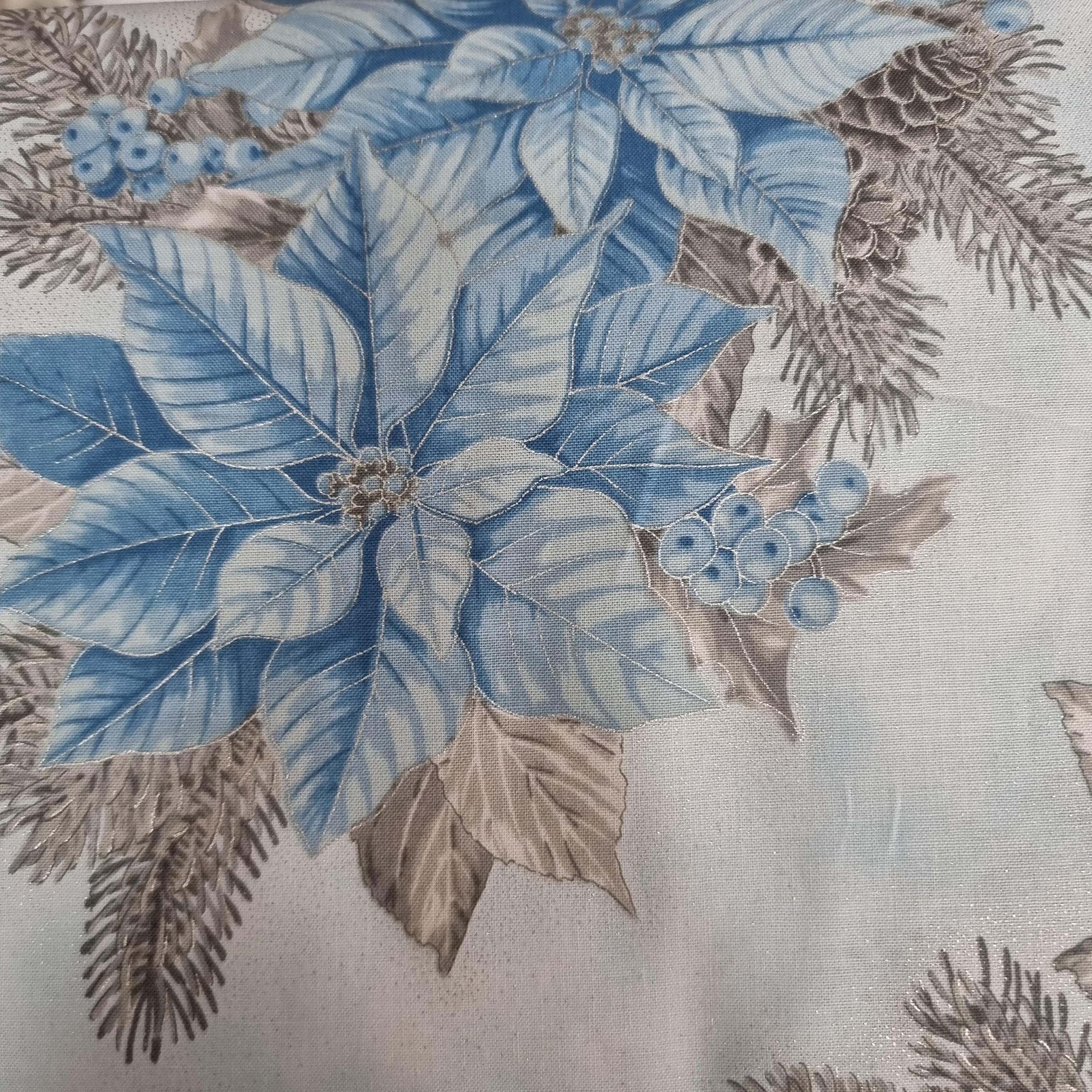 Holiday Flourish - Poinsettia -Blue