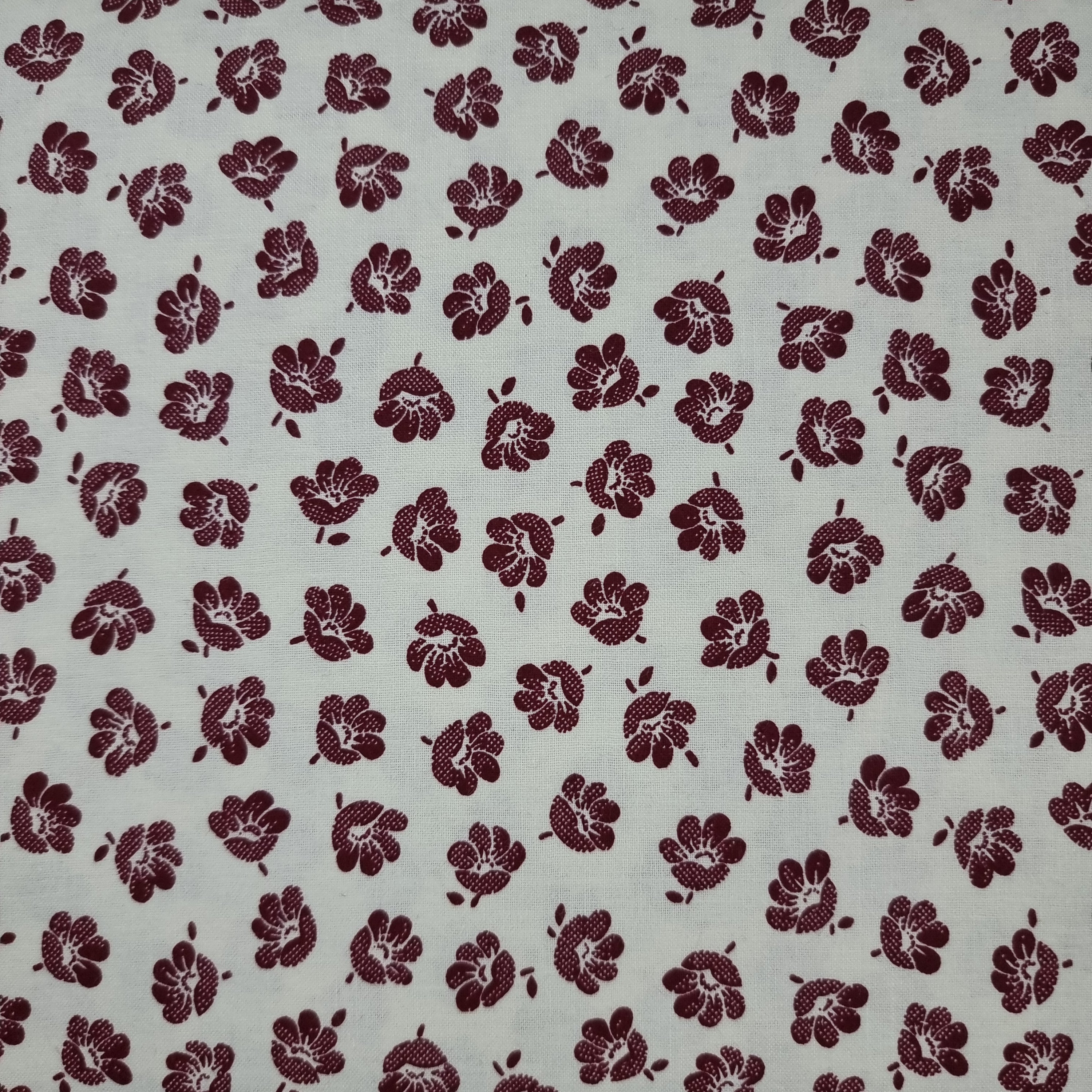 Small Flowers - Burgundy