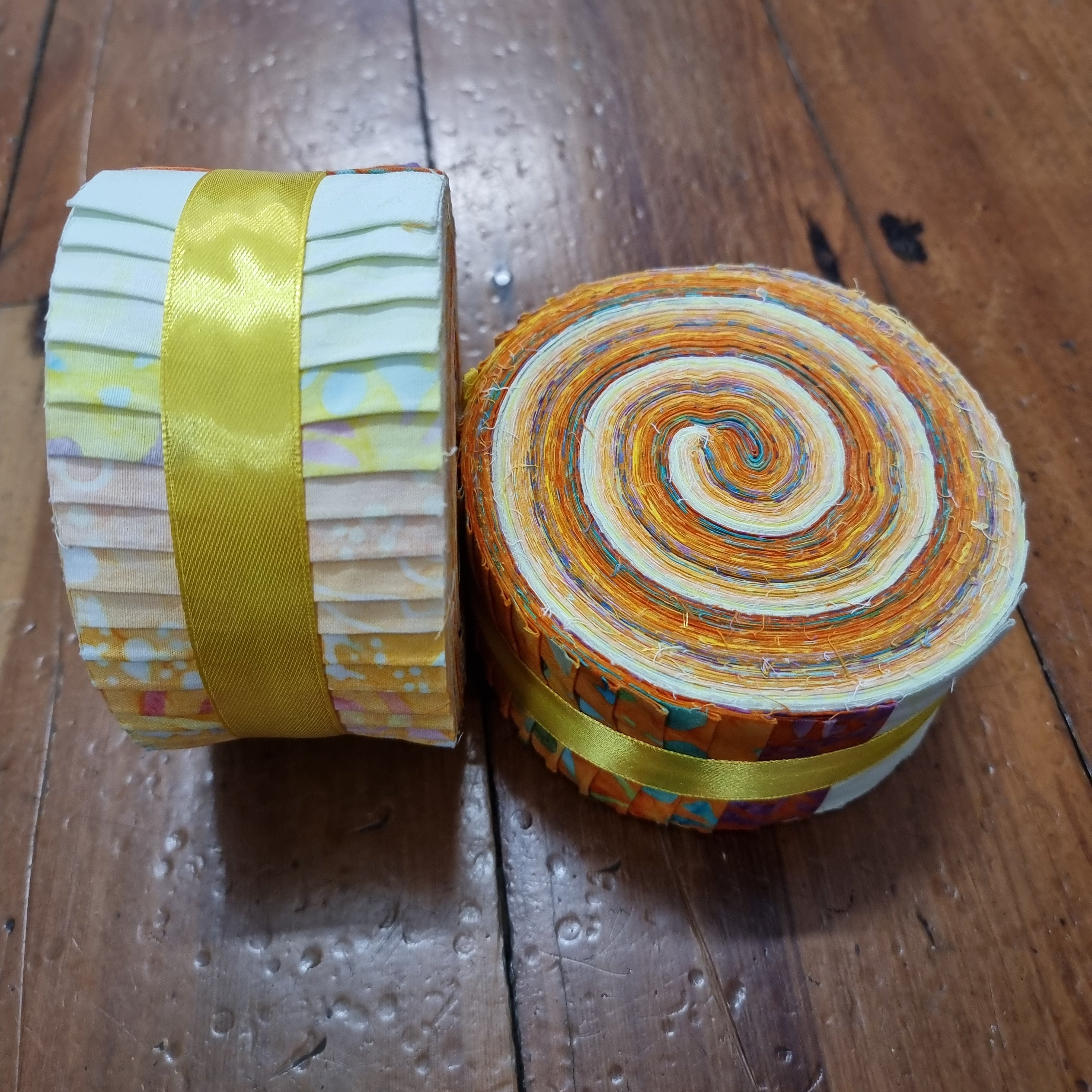 Patterned Yellow Jelly Rolls