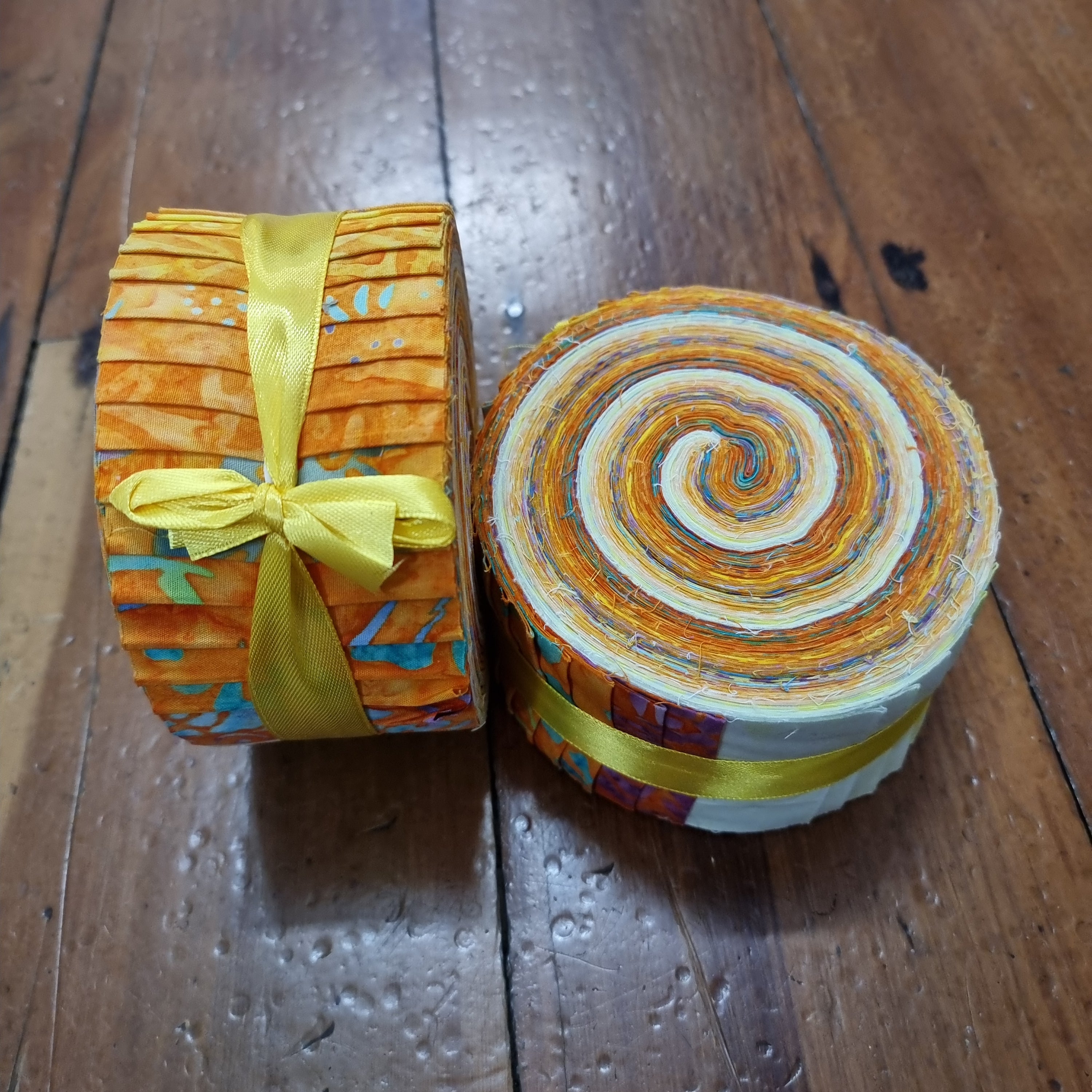 Patterned Yellow Jelly Rolls