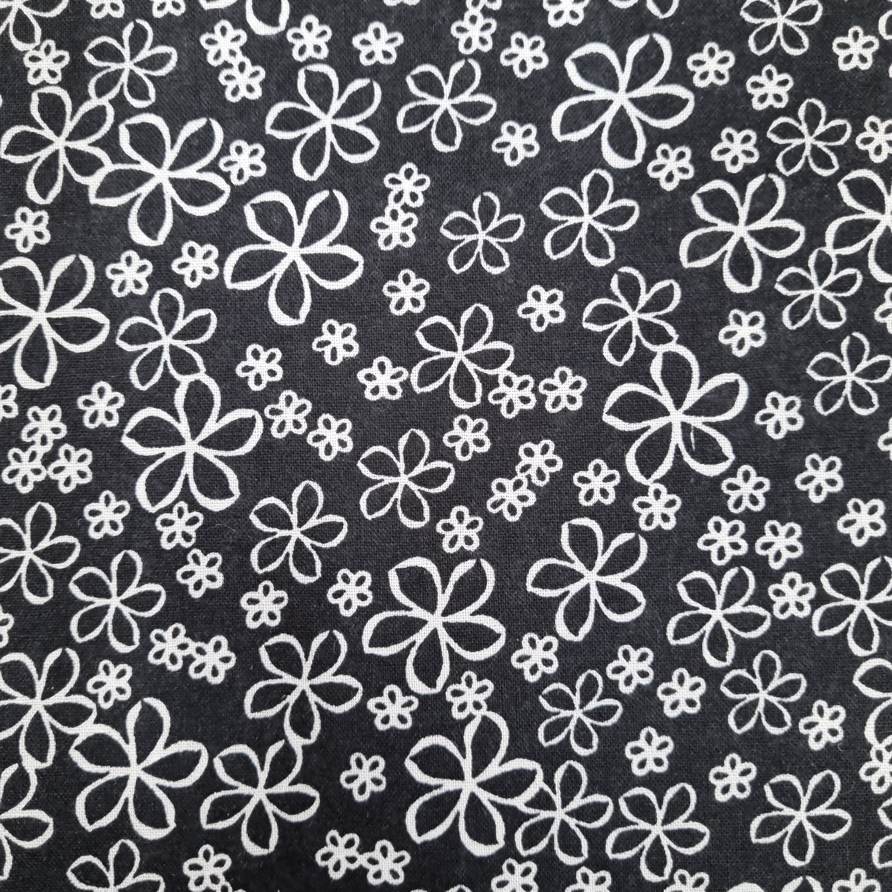 white flowers in Black