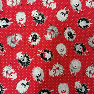 Knitting Sheep - Red