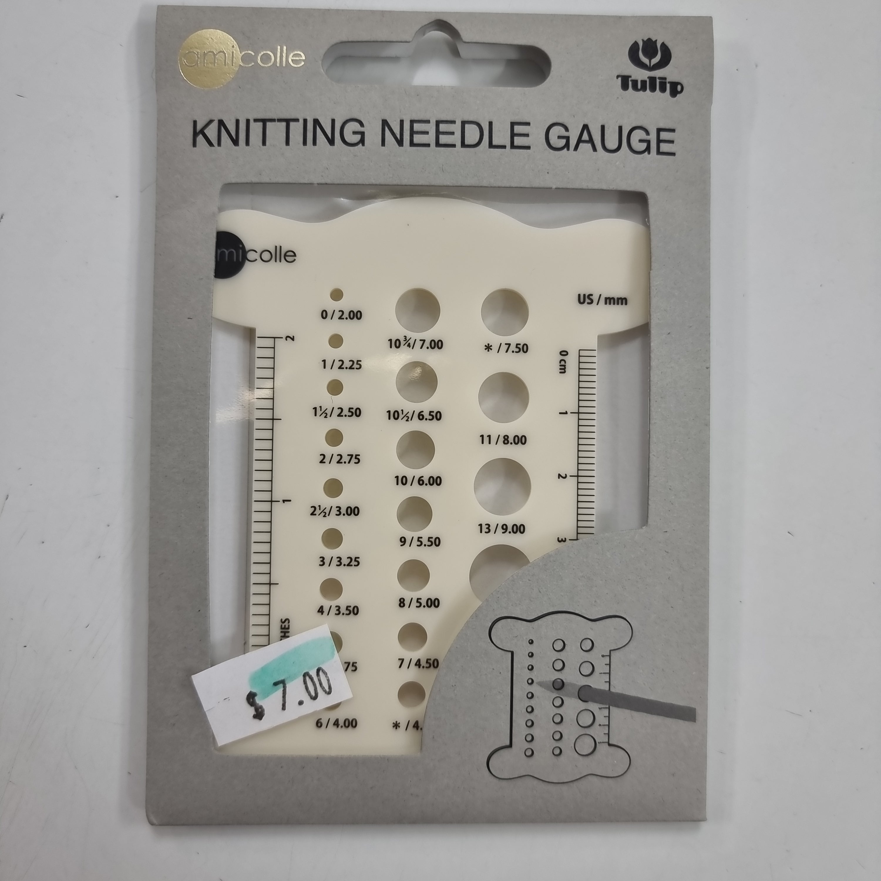 Tulip Knitting Needle Gauge