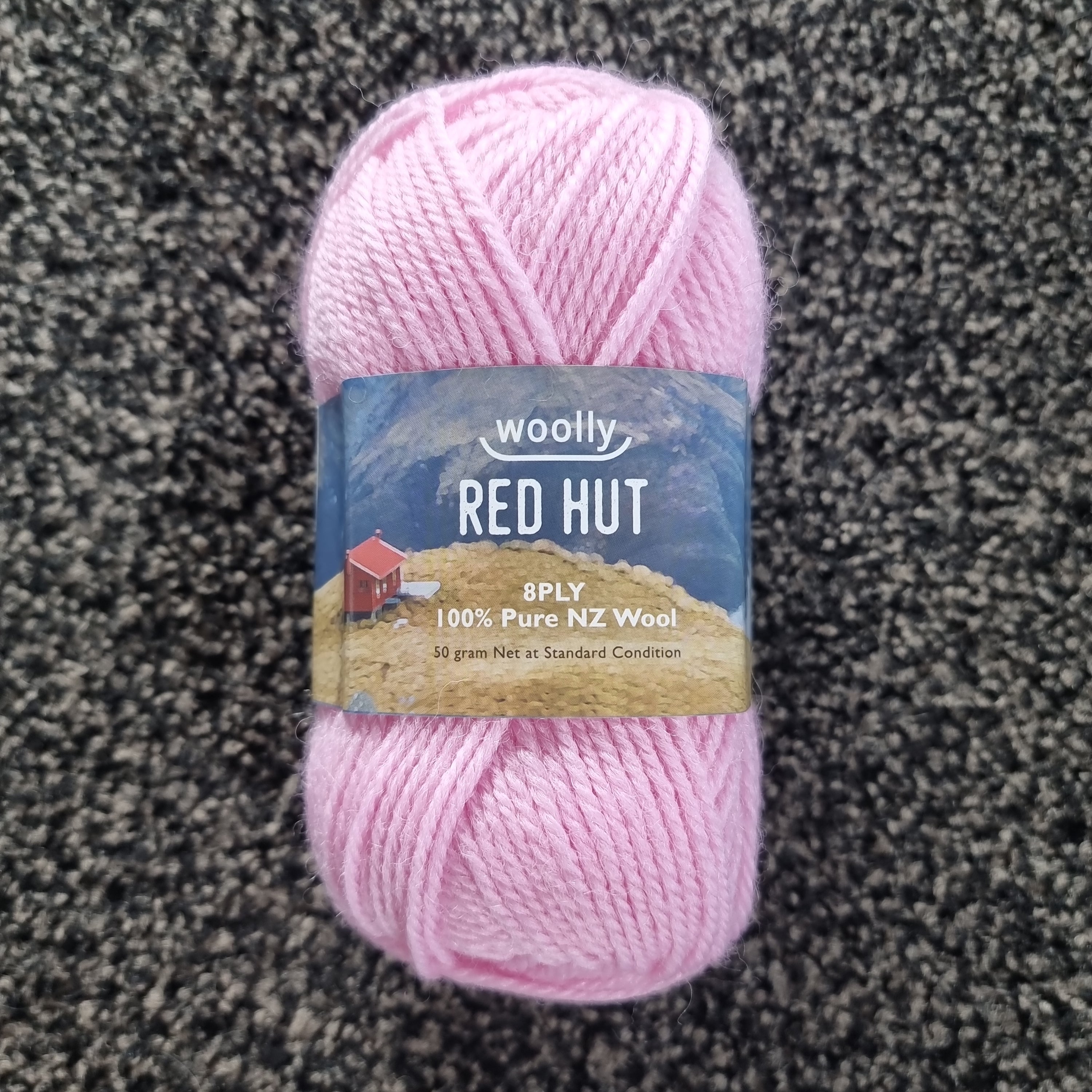 Red Hut 8ply Wool 3 Soft Pink