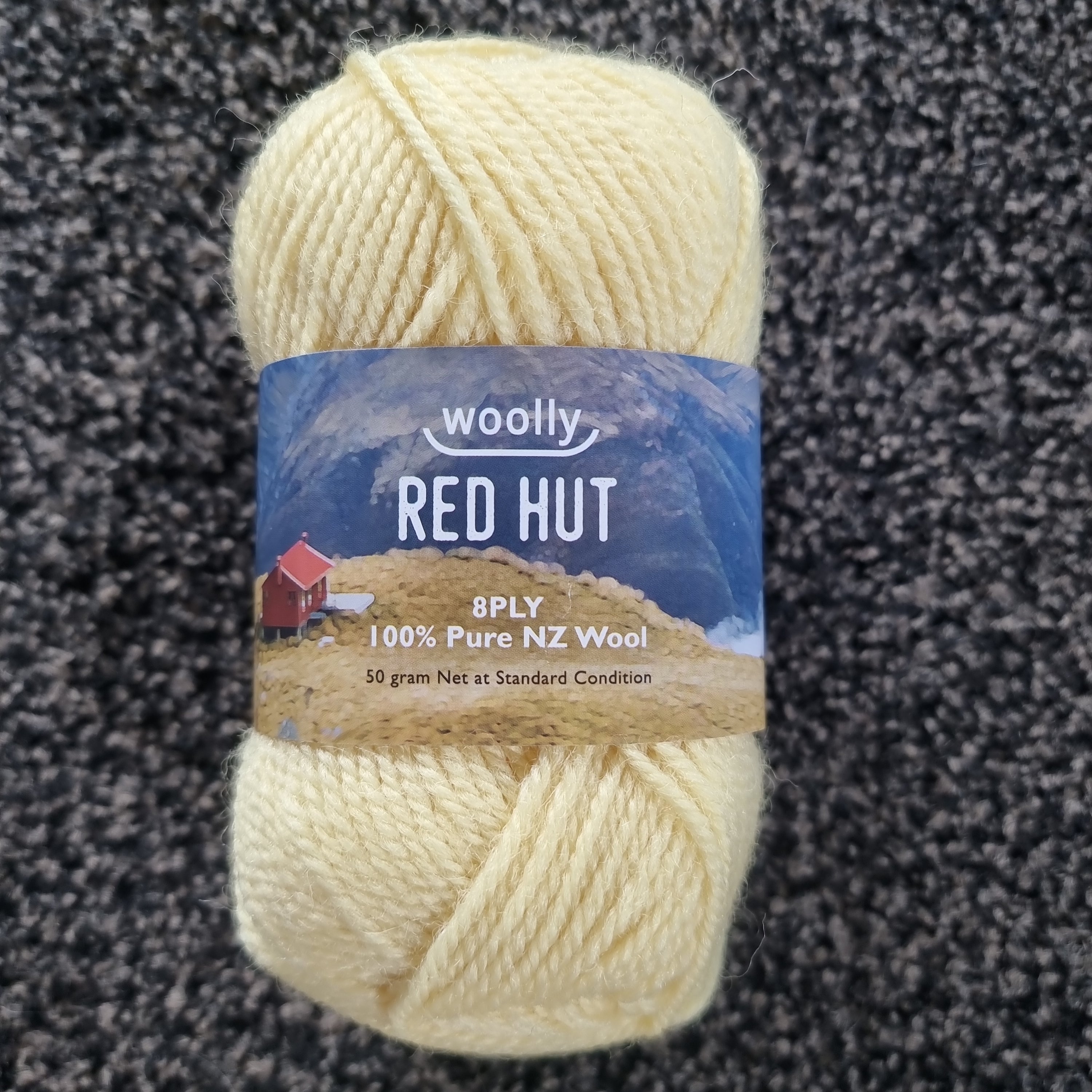 Red Hut 8ply Wool 32 * Lemon