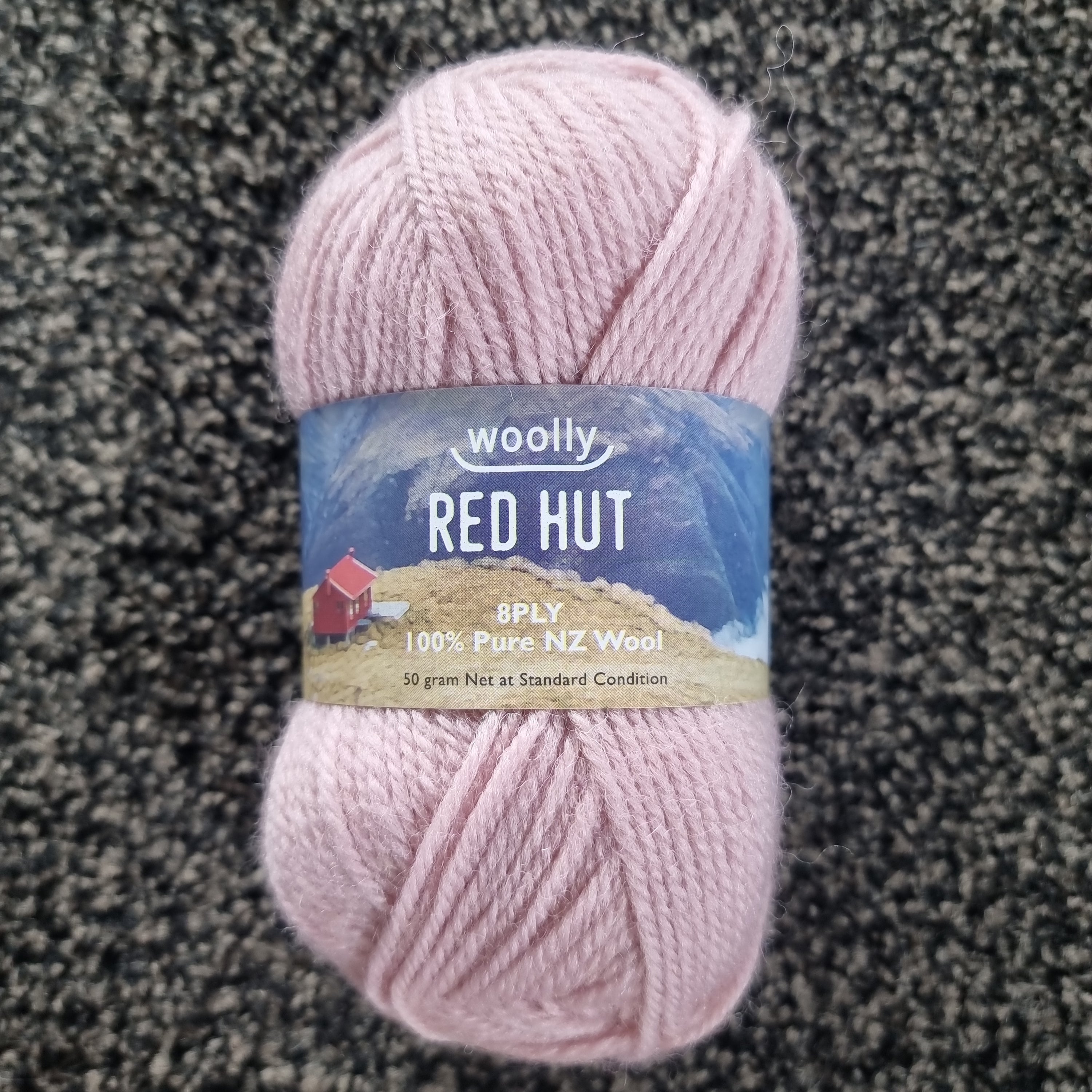 Red Hut 8ply Wool 27 * Soft Rose