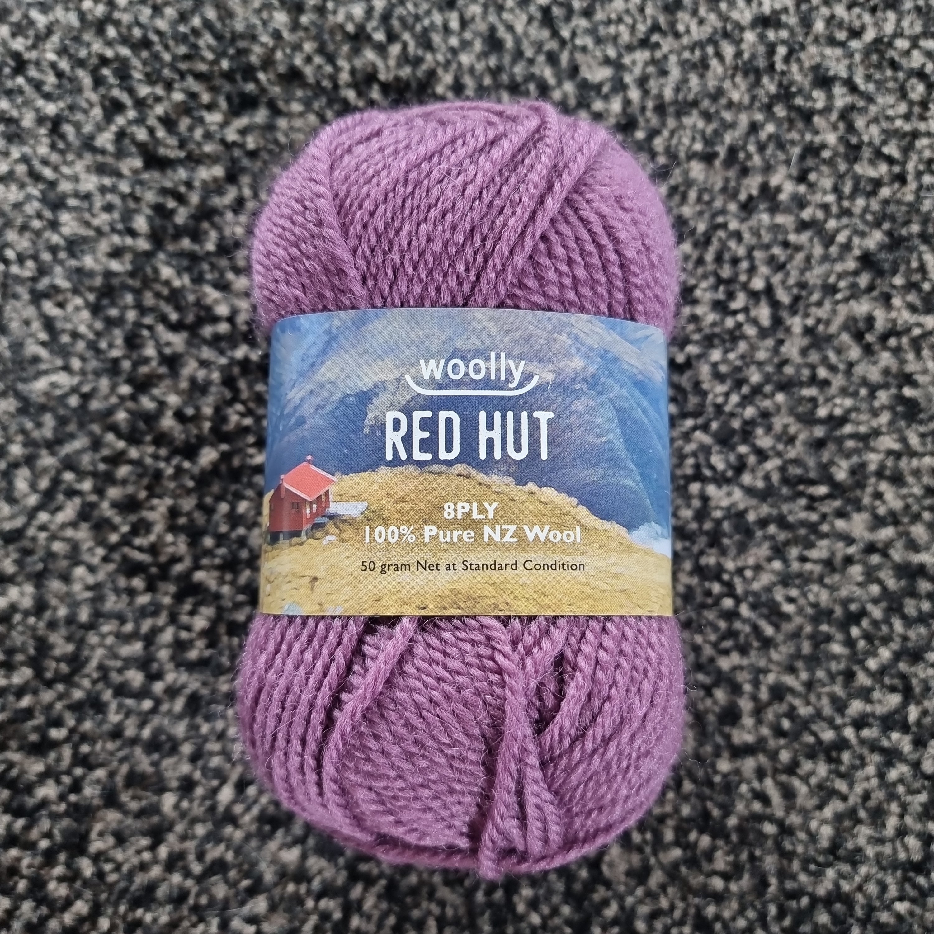 Red Hut 8ply Wool 15 Dark Lilac