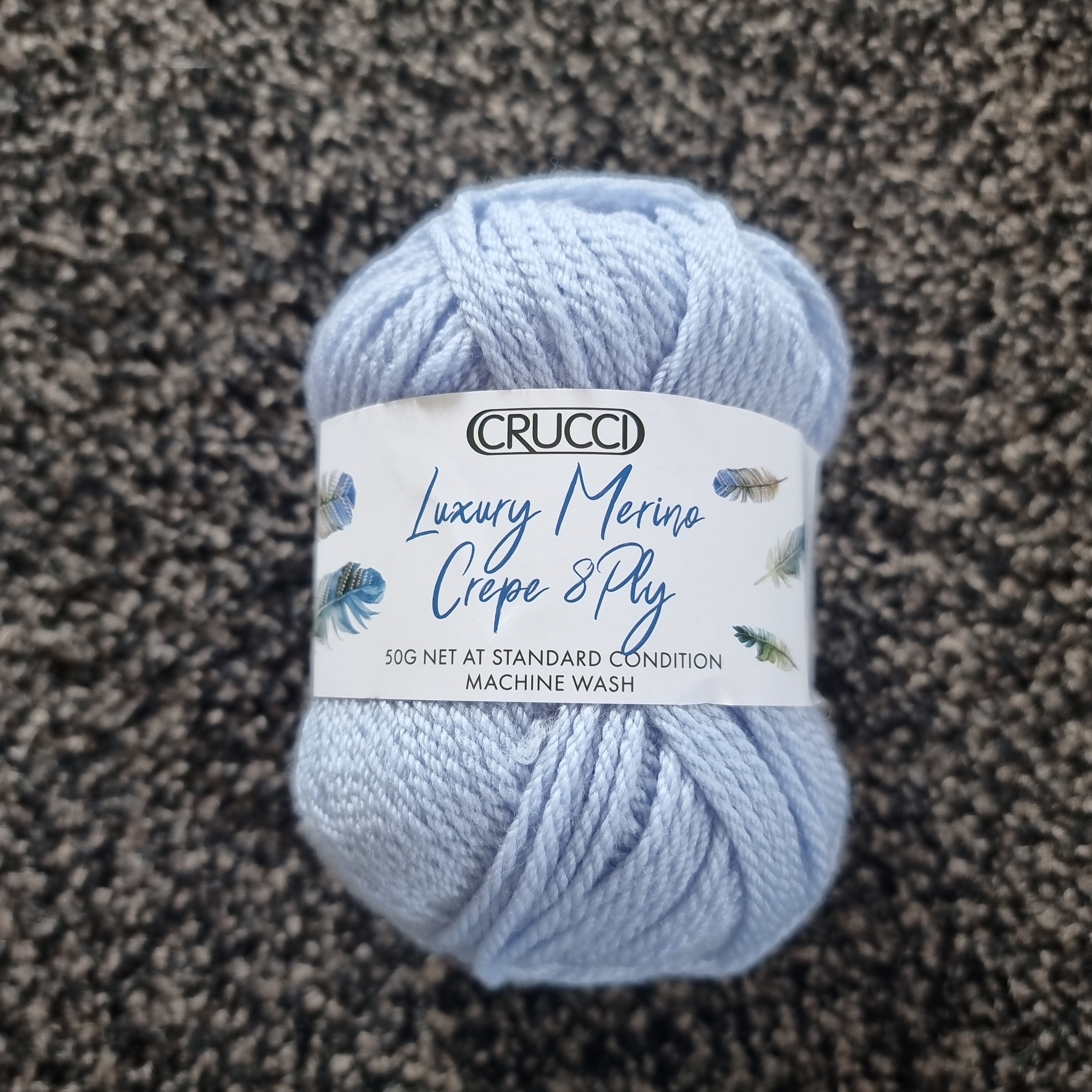 Crucci Luxury Merino Crepe DK Machine Wash 5 Sky