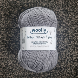 Woolly 4ply Baby Merino 222 * Elephant
