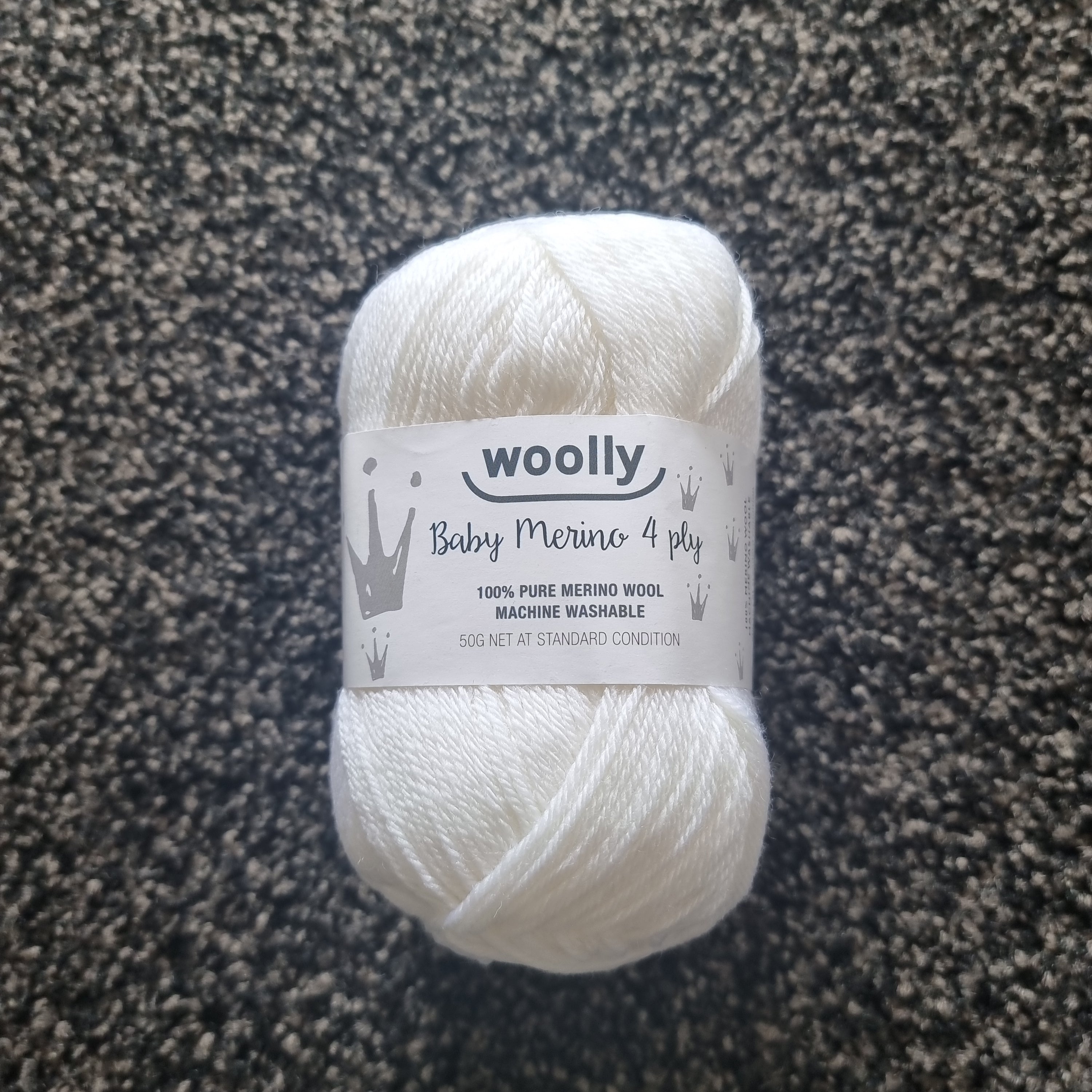 Woolly 4ply Baby Merino 213 Cloud White*
