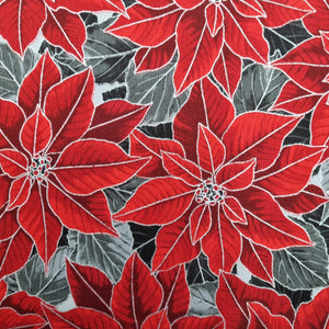 Poinsettia - Red/Blk Holiday Flourish
