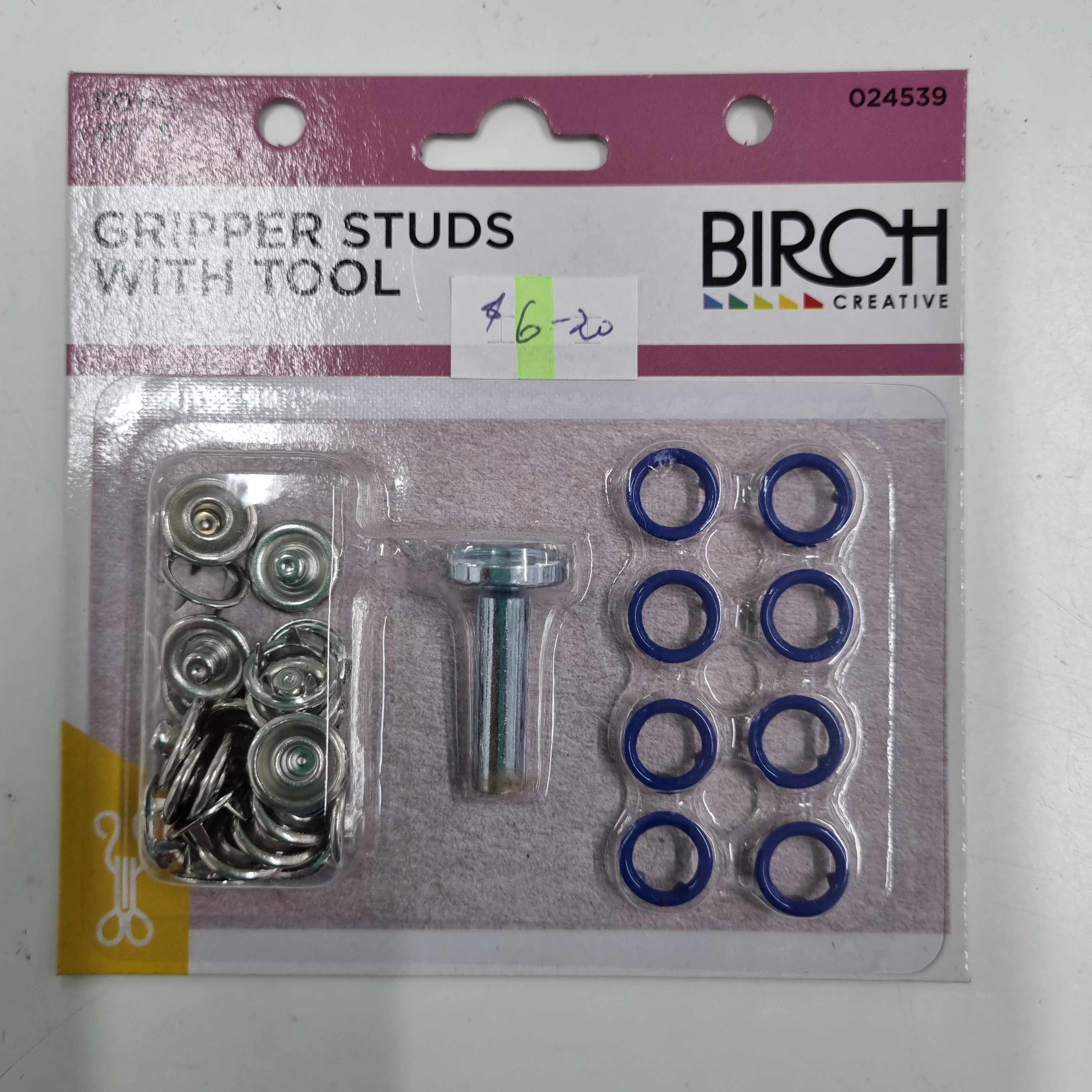 Gripper Stud with Tool - Royal