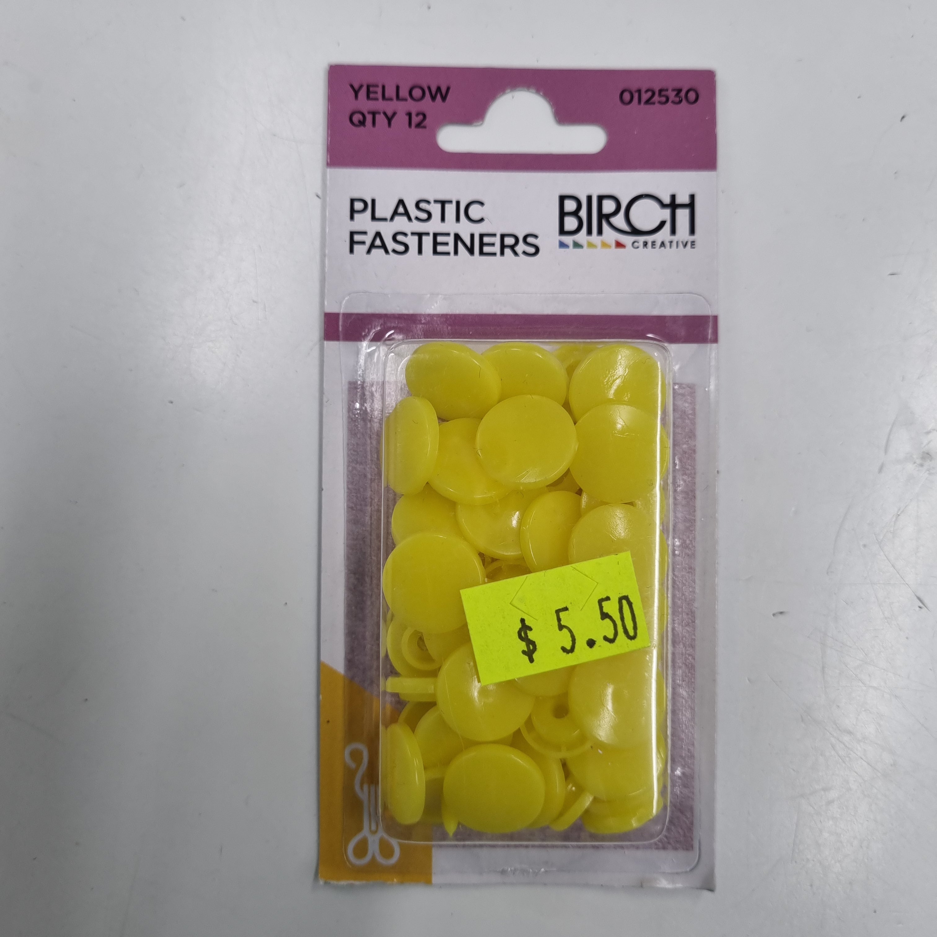 Plasitic Fastener Yellow