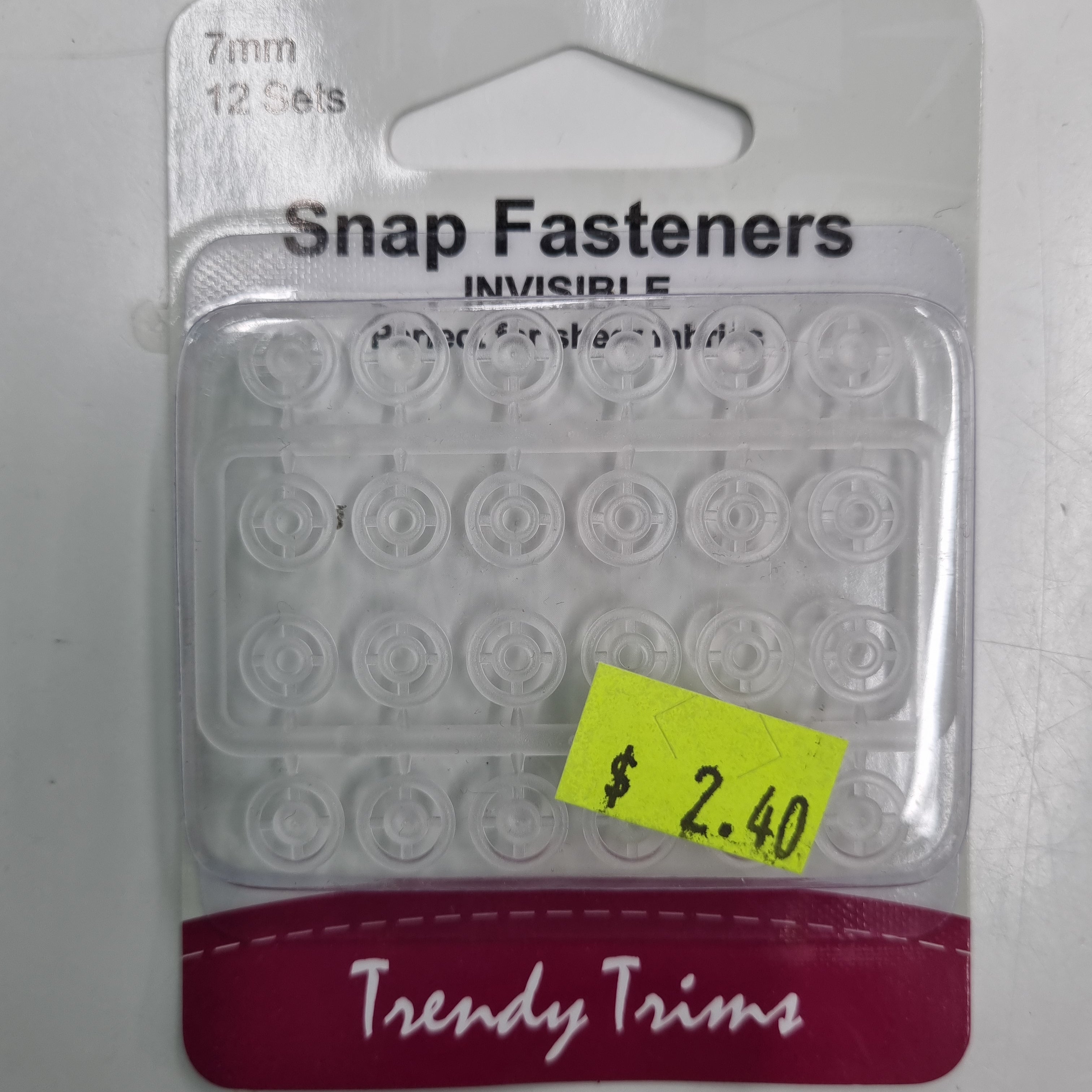 Snap Fasteners 7mm Invisible HA422