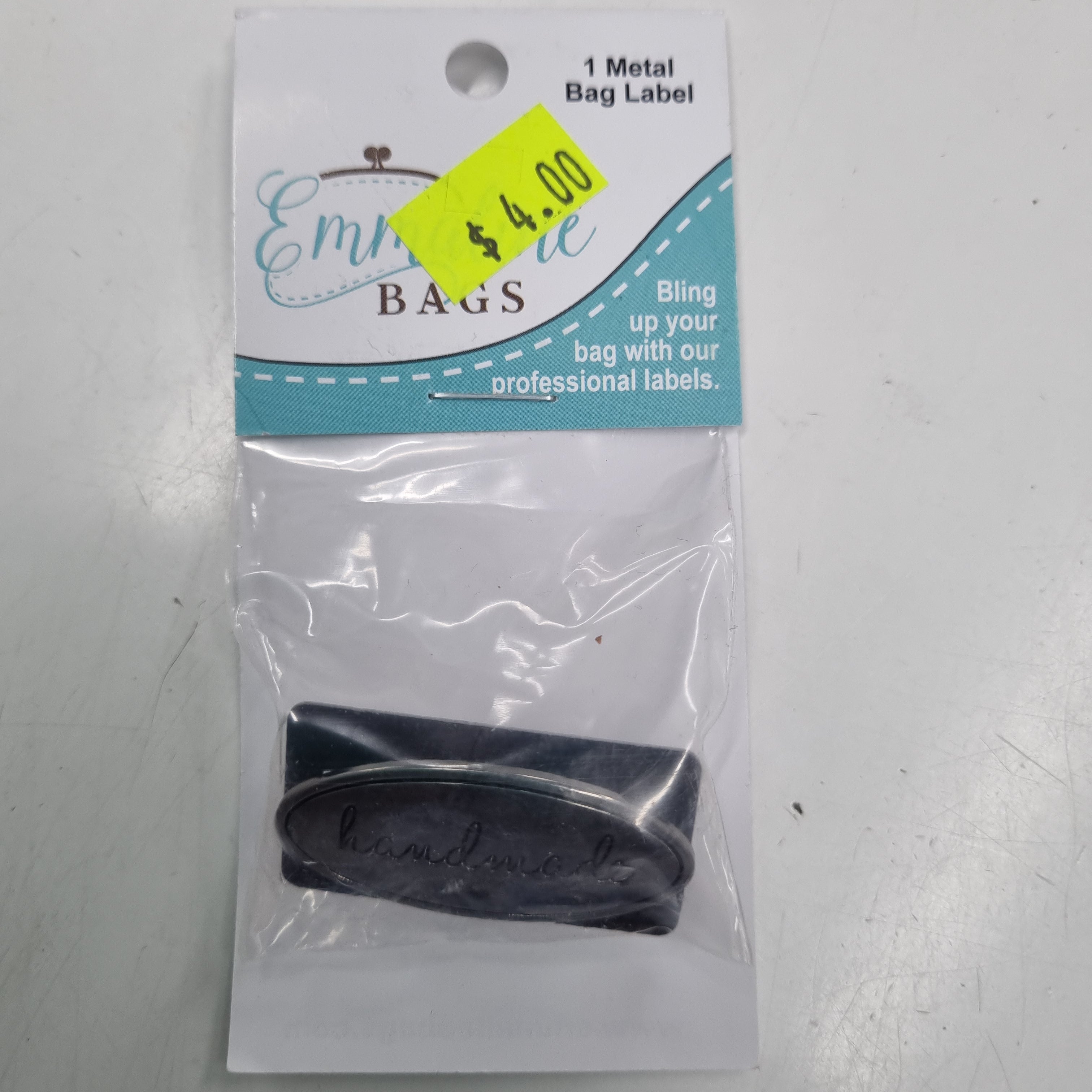 Metal Bag Label Gunmetal