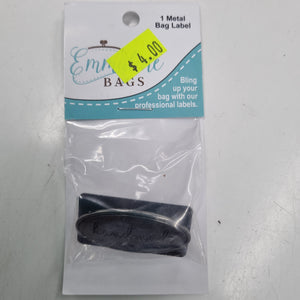 Metal Bag Label Gunmetal