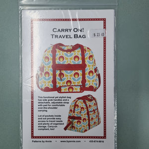 Carry on Travel Bag Pattern