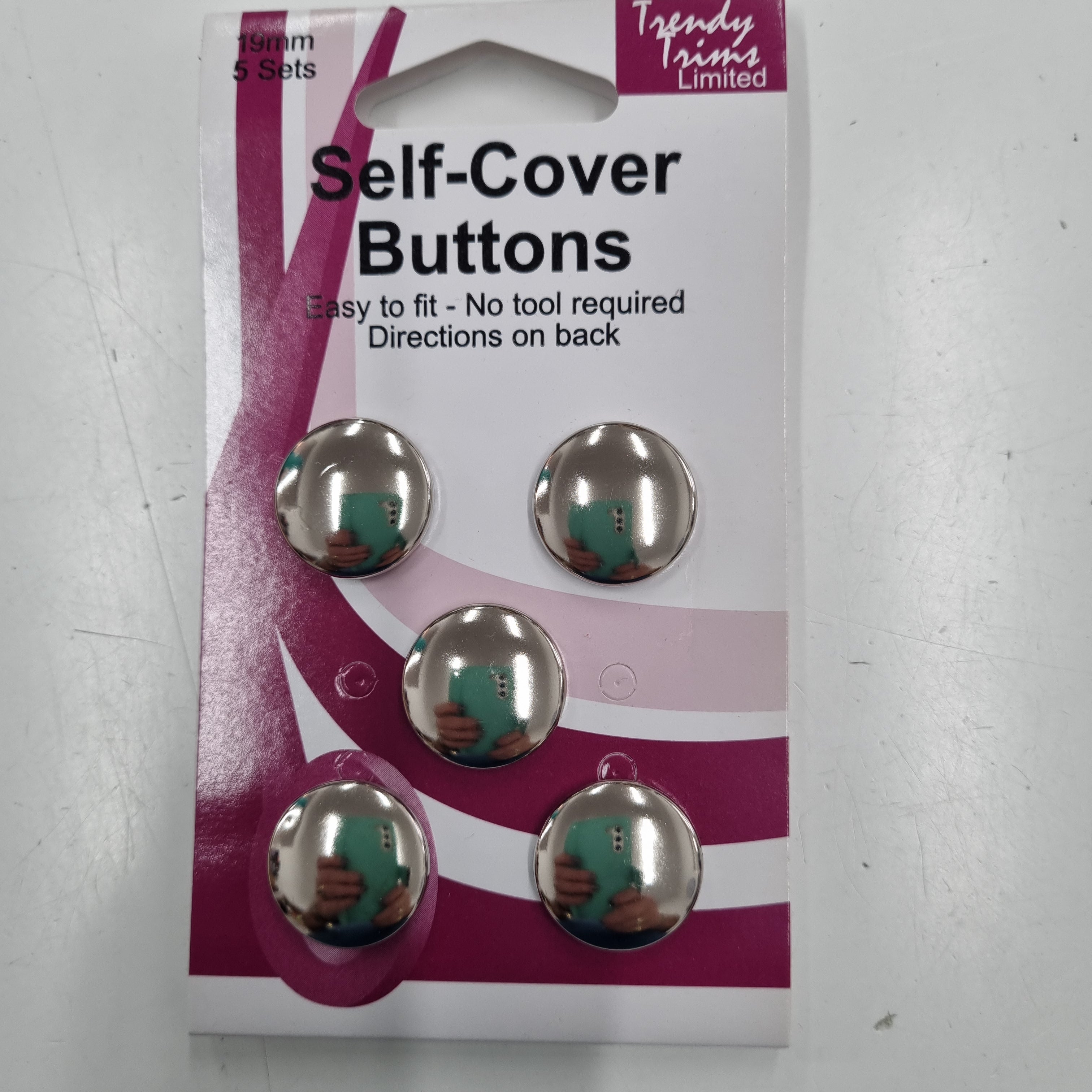 self-cover Buttons 19mm