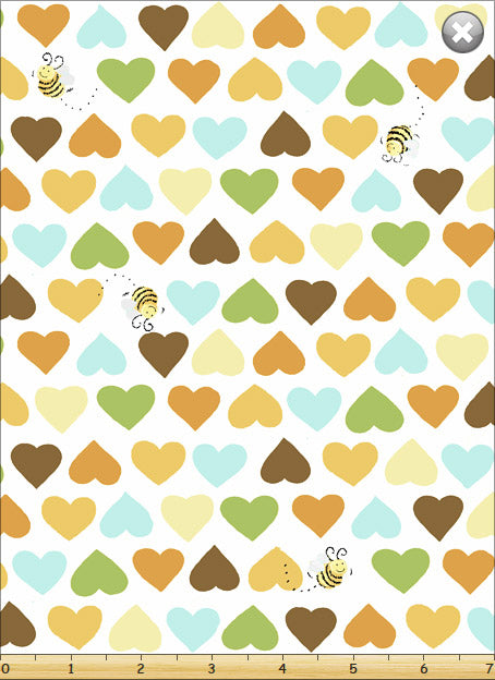 WOSB - Hearts and Bees - Lt Gold
