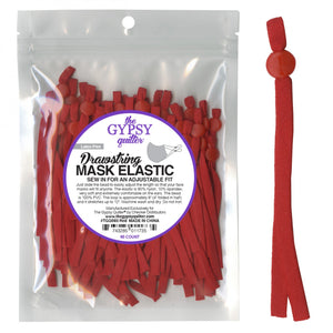 Mask Elastic - Drawstring- Red