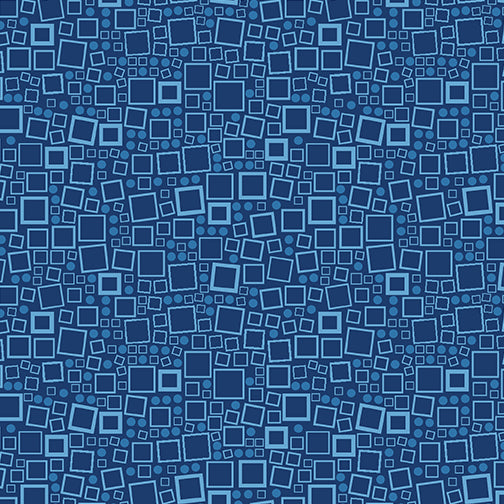 Squares & Dots - Med Sapphire
