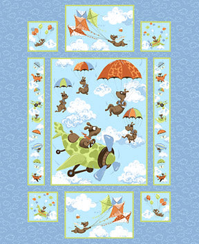 WOSB - Zig the Flying Ace Dog Quilt Panel