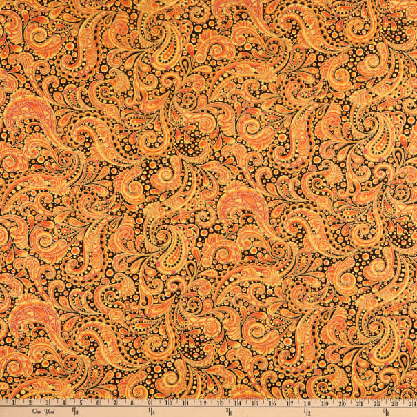 Bubble Paisley - Orange